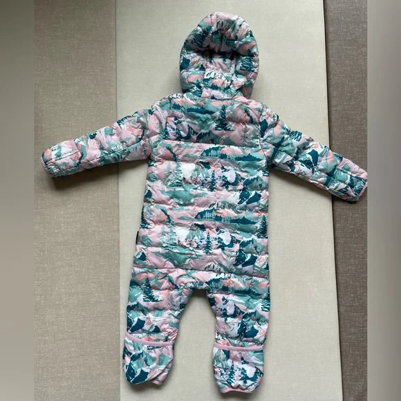 The North Face Kids Pink and Teal Patterned Snowsuit - Picture 2 of 13